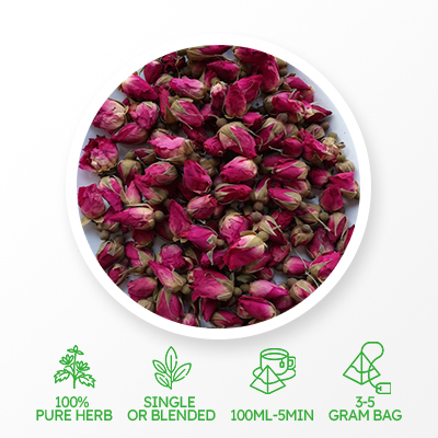 Té cosmético de hierbas de flor de rosa