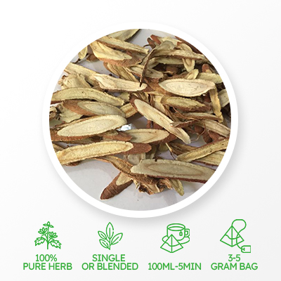 Té de rebanada de raíz de regaliz